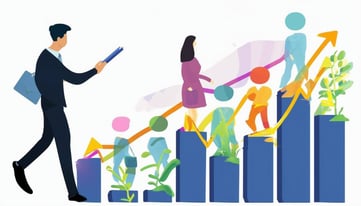 Business growth, no random people, if there is a person make it animated, make it realistic, no weird drawings or distorted kind of things-1