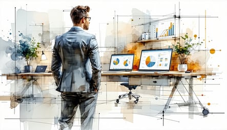 Create a highly detailed AIgenerated image of Traits of a HighPerformance CEO in business with a drawing like and realistic style like a sketch with c-1